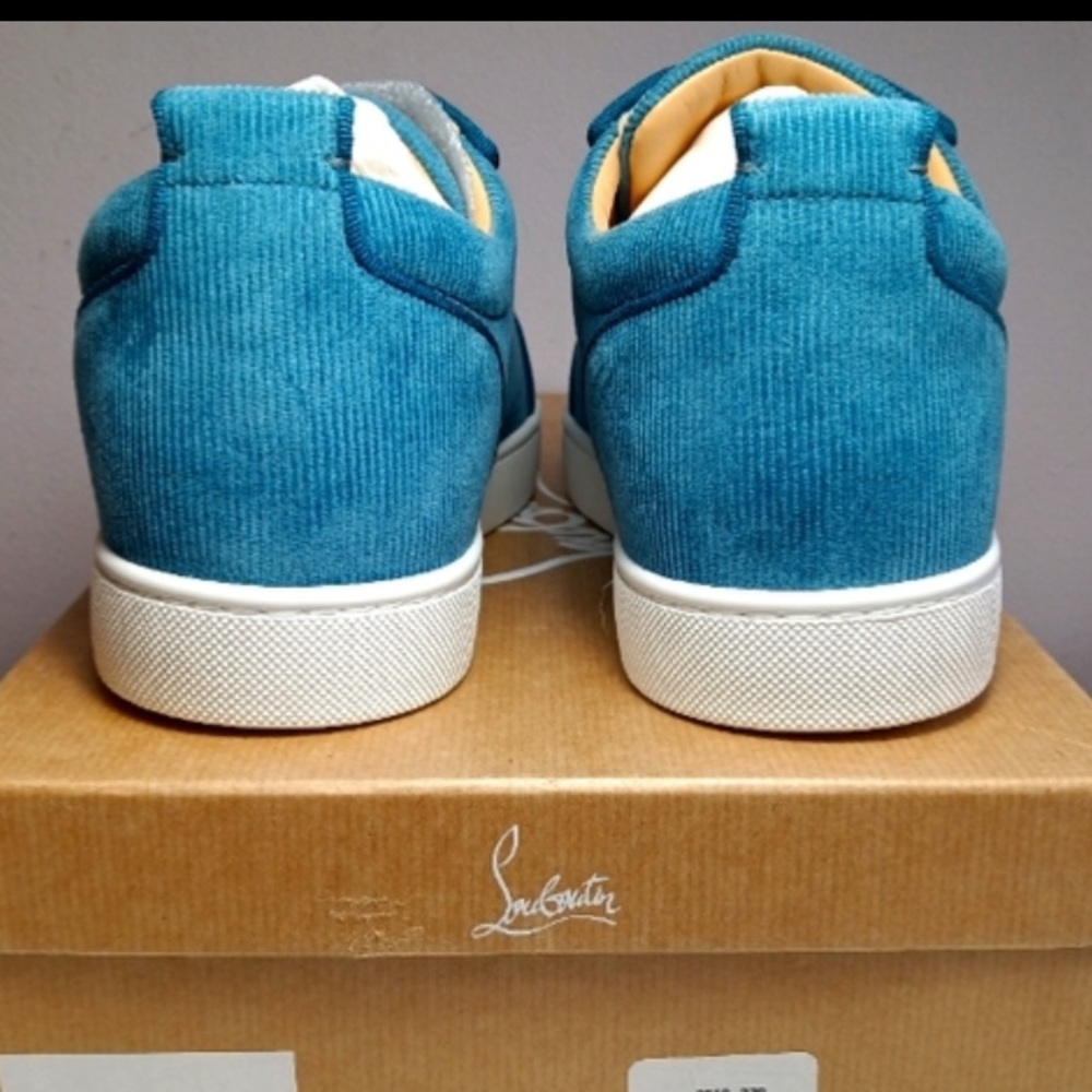 NEW CHRISTIAN LOUBOUTIN RANTULOW ORLATO FLAT BLUE SZ 42 / 9 - Picture 11 of 16